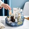 Liemuao Makeup Perfume Organizer,360 Degree Rotating Lazy Susan Cosmetic Desk Storage for Vanity, Lotions Display Cases Organizador de Maquillaje with Handle, Large Capacity (Blue) view 4