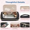 BAGSMART Travel Toiletry Bag, Large Wide-open Travel Bag for Toiletries, Makeup Cosmetic Travel Bag with Handle, Black-M view 3