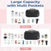 BAGSMART Travel Toiletry Bag, Large Wide-open Travel Bag for Toiletries, Makeup Cosmetic Travel Bag with Handle, Black-M view 4