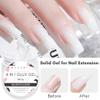 Makartt 4 in 1 Glux Gel White Solid Gel Builder Nail 15 ml UV Nail Glue Bundle with Makartt 2pcs No Wipe Top and Base Coat Kit, Soak off UV LED Gels Base and Top Coat view 4