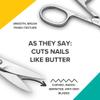 Rui Smiths Pro Precision Stainless Steel Pedicure Trimmer Cutter with Micro-Serrated, Anti-Skid Cutting Edges and Long Handles For Hard Nails | Made in Solingen, Germany (Nail Scissors) view 4