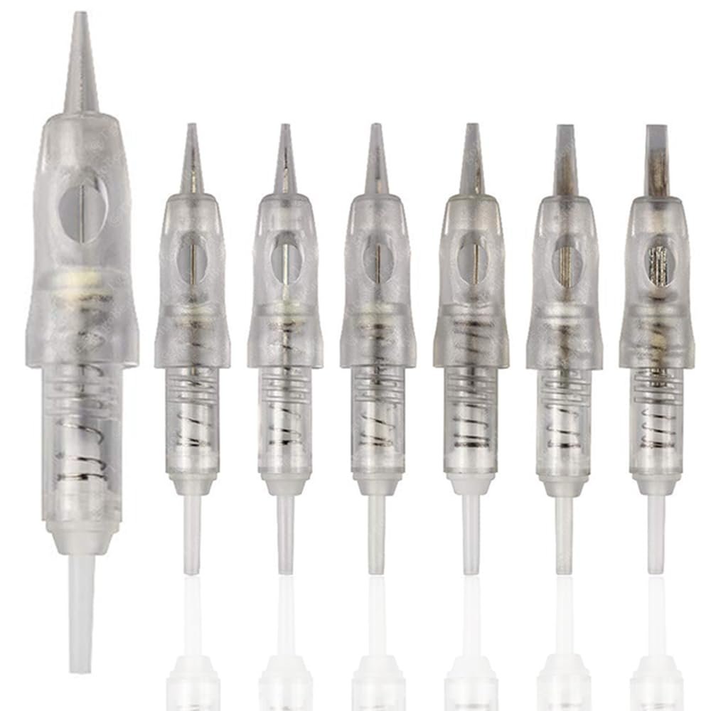 20pcs Disposable Cartridge Tattoo Needles Sterilized Permanent Makeup Needles for Micropigmentation Device Tattoo Machine for Powder Brows Permanent Make Up Shading (5F)