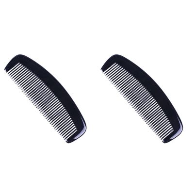 FRCOLOR 2pcs Horn Hair Comb for Women Massage Hair Tool Natural Portable Smooth Teeth for Family Friends