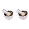 FRCOLOR 2pcs Professional Stainless Steel Shaving Brush and Bowl Set Beard Brush for Home and Salon Use Compatible Any Shaving Soap view 1
