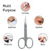 EAGERBEAUTY Multipurpose Premium Manicure Scissors Professional Grade Stainless Steel Cuticle Pedicure Beauty Grooming Scissors for Nail, Eyebrow, Eyelash, Dry Skin Cuticle small scissors (C) view 3