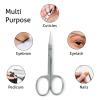 Eagerbeauty- Stainless Steel Curved Blade Small Menicure and Pedicure Cuticle Scissors for Trimming the Fingernails, Toenails, Eyebrow, Eyelash, Dry Skin  Nail Scissors (B) view 2