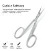 Eagerbeauty- Stainless Steel Curved Blade Small Menicure and Pedicure Cuticle Scissors for Trimming the Fingernails, Toenails, Eyebrow, Eyelash, Dry Skin  Nail Scissors (B) view 3