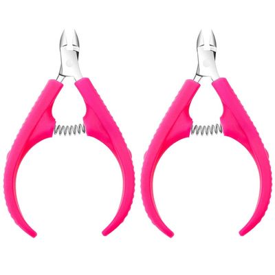 FRCOLOR 2pcs Stainless Steel Cuticle Nipper Non- Trimmer for Exfoliation Treatment Portable Manicure Tool for Dead Skin Removal and Nail Care