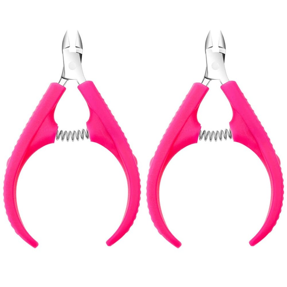 FRCOLOR 2pcs Stainless Steel Cuticle Nipper Non- Trimmer for Exfoliation Treatment Portable Manicure Tool for Dead Skin Removal and Nail Care