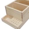 predolo Nail Drill Bits Wood Stand Organizer for Nail Training Premium DIY Container view 2