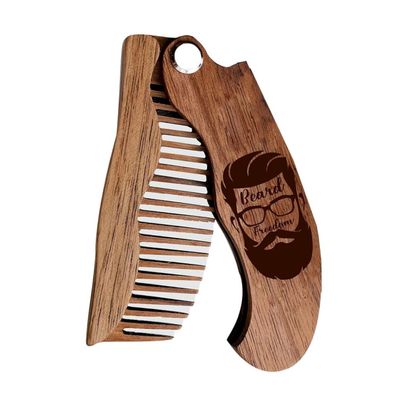 Beard Comb Personalized Gifts Anniversary Gift Wooden Brush Custom Comb Groomsmen Gift Hair Brush Pocket Brush Birthday Gift for Boyfriend (Beard Freedom)