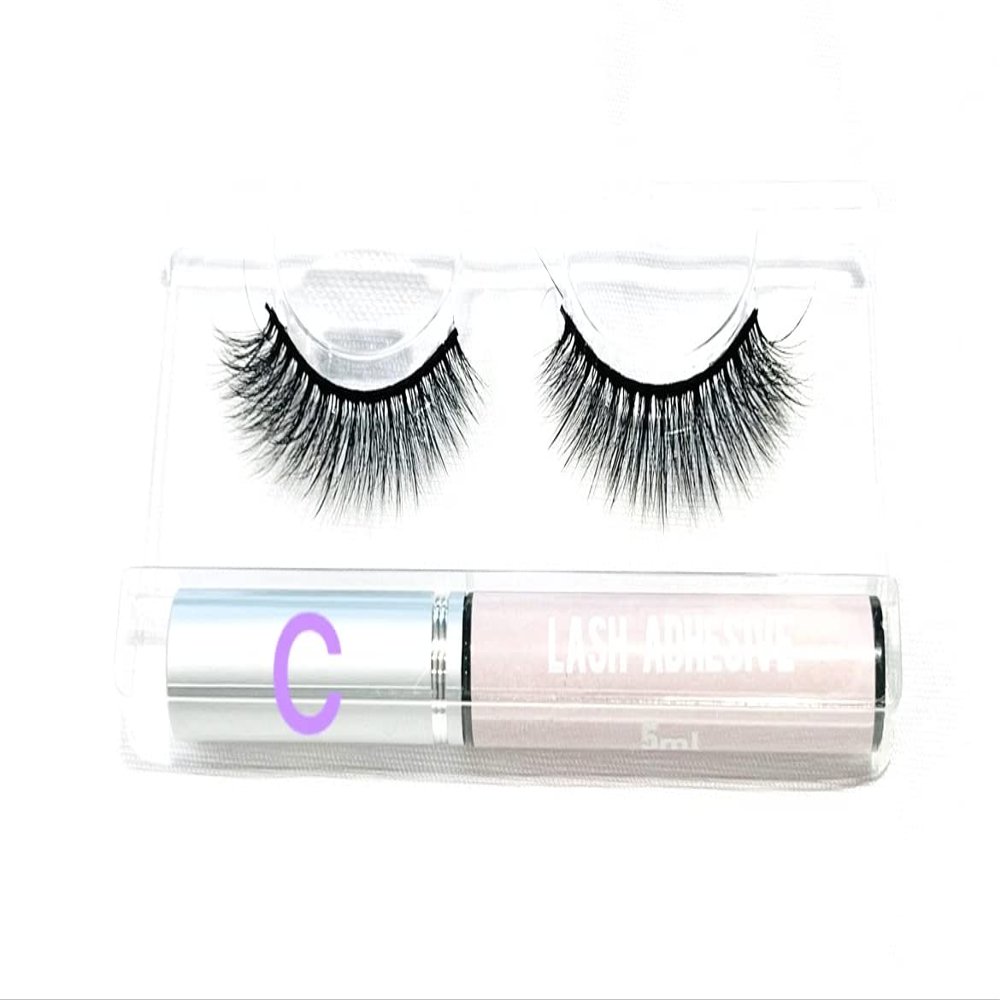 BITARIOS 3D MINK LASHES WITH GLUE EYELINER (Charming)