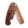 Beard Comb Personalized Gifts Anniversary Gift Wooden Brush Custom Comb Groomsmen Gift Hair Brush Pocket Brush Birthday Gift for Boyfriend (Man in Hat) view 1