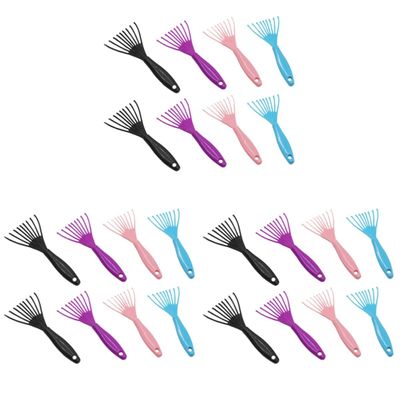POPETPOP 24pcs Salon Brush Cleaner Hair Brush Cleaning Tool Scalp Scrubber for Hair Wash Random Color