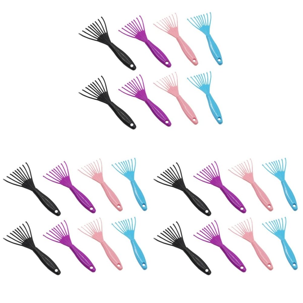 POPETPOP 24pcs Salon Brush Cleaner Hair Brush Cleaning Tool Scalp Scrubber for Hair Wash Random Color