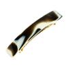 Black & White Hair Barrette for Thin Hair, Classic Rectangle French Barrette for Women, Lightweight and Comfortable, Strong Hold, Black Horn | France Luxe view 1