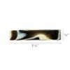 Black & White Hair Barrette for Thin Hair, Classic Rectangle French Barrette for Women, Lightweight and Comfortable, Strong Hold, Black Horn | France Luxe view 2