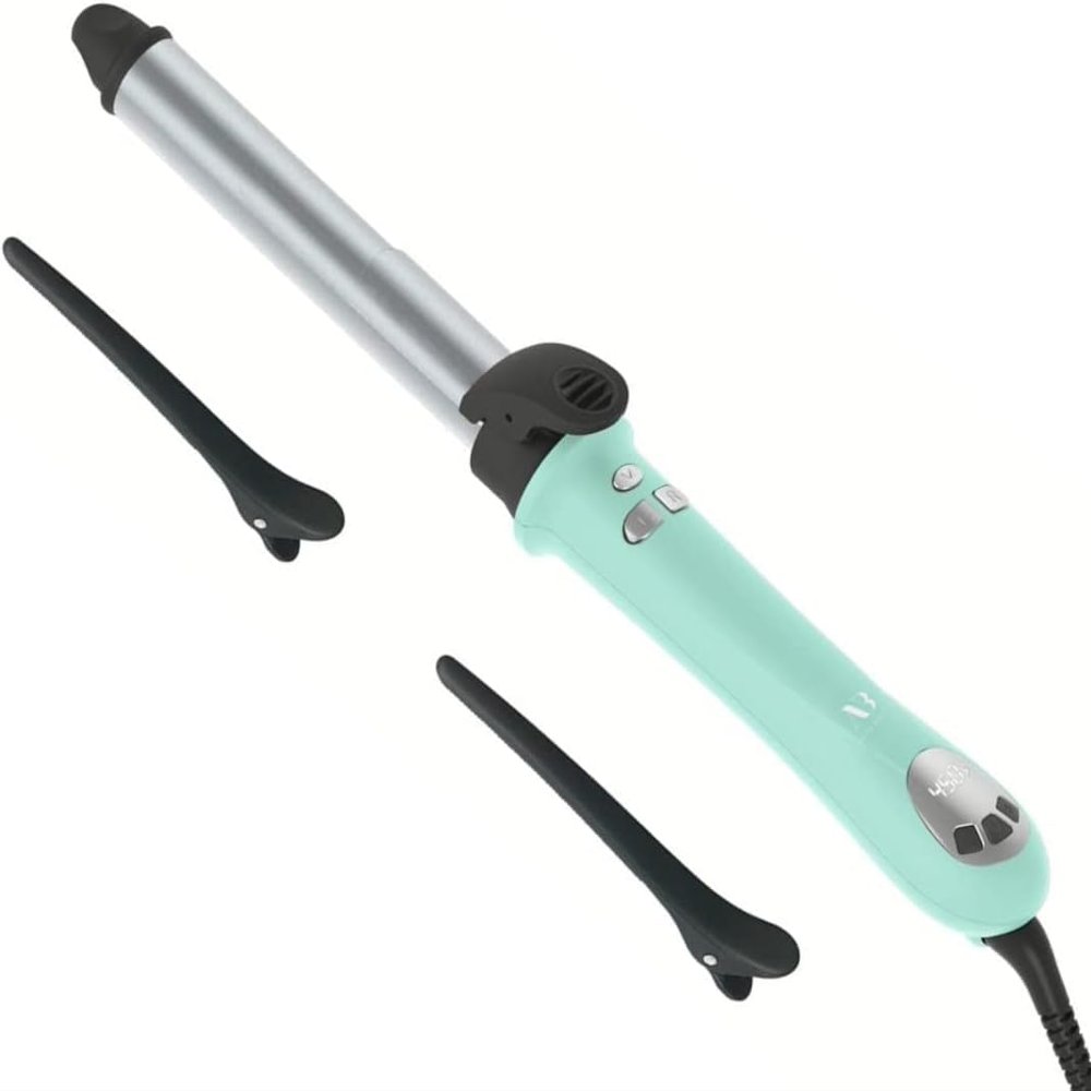 Amira Beauty Automatic Curling Iron, Tourmaline Ceramic Hair Curler, Curling Wand for Long Hair, Digital Display with Adjustable Temp 250-450, Dual Voltage & Auto Shut-Off