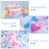 6 Pcs Shower Caps, Waterproof Bath Caps Plastic Reusable Shower Caps Elastic Band Bath Hair Caps for Women Kids view 4