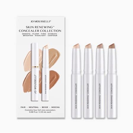 Xtreme Lashes Skin Renewing Cream Concealer Collection, Fair, Neutral, Beige, Mocha, 0.08 Fl Oz (Pack of 4), Face Makeup, All Skin Types, Medium Coverage, Hydrates, Protects, and Soothes Skin