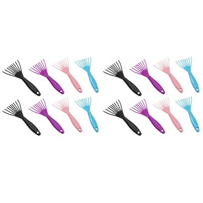 POPETPOP 16pcs Detangle Hair Brush Cleaning Tool Comb Claw Cleaner Hair Remover Rake Brush Cleaner for Scalp Random Color