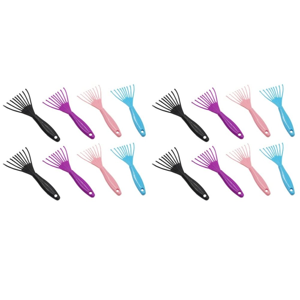 POPETPOP 16pcs Detangle Hair Brush Cleaning Tool Comb Claw Cleaner Hair Remover Rake Brush Cleaner for Scalp Random Color
