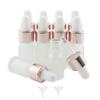 Wwolife 10 PCS 1/6oz (5ml) White Frosted Glass Dropper Bottles Perfume Aromatherapy Cosmetic Container Essential Oils Sample Mini Empty Dropper Bottles with Funnel Include view 1