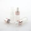 Wwolife 10 PCS 1/6oz (5ml) White Frosted Glass Dropper Bottles Perfume Aromatherapy Cosmetic Container Essential Oils Sample Mini Empty Dropper Bottles with Funnel Include view 3