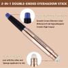 Daeuwiutr Light Blue Eyeshadow Stick For Blue Eyes Cream Shimmer Smooth Palette Dark Light Bright Navy Single Thriving Eye Shadow Pencil Waterproof Long Lasting Eye Shadow Highlighter Sticks #16 Navy view 3