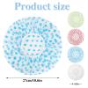6 Pcs Shower Caps, Waterproof Bath Caps Plastic Reusable Shower Caps Elastic Band Bath Hair Caps for Women Kids view 2