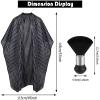 FEBSNOW Professional Hair Cutting Cape with Neck Duster Brush, Salon Barber Cape, Hair Cutting Accessories (Black Stripe) view 2