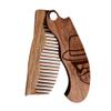 Beard Comb Personalized Gifts Anniversary Gift Wooden Brush Custom Comb Groomsmen Gift Hair Brush Pocket Brush Birthday Gift for Boyfriend (Man in Hat) view 1
