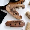 Beard Comb Personalized Gifts Anniversary Gift Wooden Brush Custom Comb Groomsmen Gift Hair Brush Pocket Brush Birthday Gift for Boyfriend (Live Like King) view 4