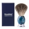 Grandslam Luxury Badger Shaving Brush Handmade Pure Badger Hair Brush with Blue Resin Handle Heavy Alloy Base + Badger Bristle view 1