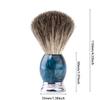 Grandslam Luxury Badger Shaving Brush Handmade Pure Badger Hair Brush with Blue Resin Handle Heavy Alloy Base + Badger Bristle view 4