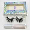 BITARIOS 3D MINK LASHES WITH GLUE EYELINER (Kora) view 2