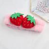 2 Pcs Cute Strawberry Coral Fleece Headbands Washing Face Hairband Fuzzy Skincare Head Wraps Soft Facial Makeup Head Band Spa Shower Hair Band for Women Girls view 2