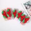 2 Pcs Cute Strawberry Coral Fleece Headbands Washing Face Hairband Fuzzy Skincare Head Wraps Soft Facial Makeup Head Band Spa Shower Hair Band for Women Girls view 4