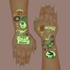 xo, Fetti Dinosaur Temporary Tattoos for Kids - 44 Glow In The Dark Pcs | Birthday Party Supplies, Dinosaur Party Favors, T-rex Decorations view 4