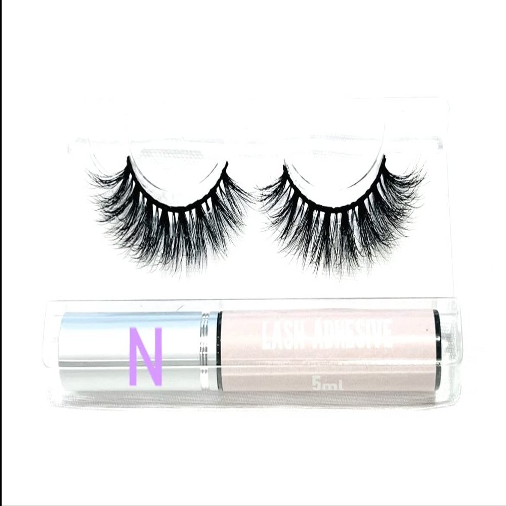 BITARIOS 3D MINK LASHES WITH GLUE EYELINER (Nobby)