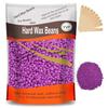 Yovanpur Hard Wax Beads for Hair Removal, Waxing Beans for Sensitive Skin (Violet), 10.5 Ounce/bag with 10pcs Wax Sticks view 1