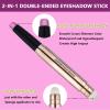 2 in 1 Eyeshadow Stick - Cream Smooth Shimmer Hot Pink Eyeshadow Pencil, Hypoallergenic Waterproof Long Lasting Multi-Dimensional Eye Shadow Highlighter Stick Makeup Eyeliner Pen (Shimmer #13) view 3