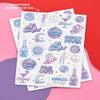 xo, Fetti Disco Birthday Party Temporary Tattoos - 48 Iridescent Foil Pcs | Birthday Girl Party Decorations, Dancing Queen, 70s Groovy Party view 2