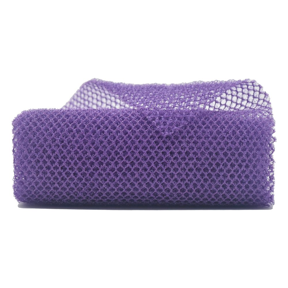African Body Scrubber - Purple Exfoliating Net for Bath and Shower