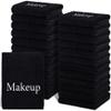 TURSTIN 24 Pack Makeup Remover Towels 13x13 Inch Microfiber Face Towels Reusable Makeup Wash Cloth Facial Cleansing Makeup Towels for Women Skin Care, Black view 1