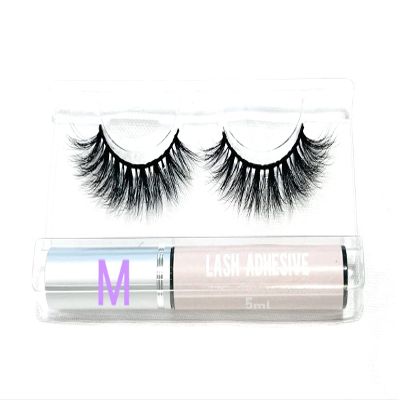 BITARIOS 3D MINK LASHES WITH GLUE EYELINER (Merit)