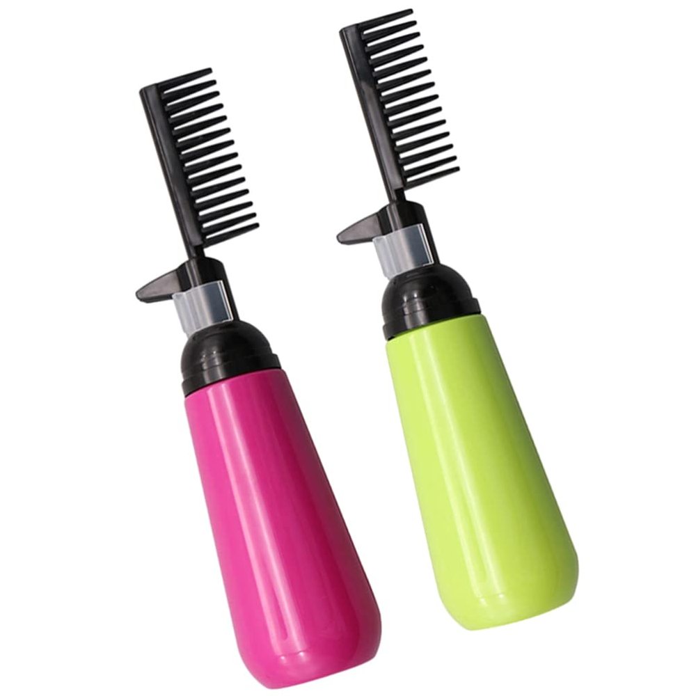 2 Pack 130ml Plastic Root Comb Applicator Bottles for Precise Use