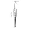 TEHAUX Meibomian Gland Expressor, Stainless Steel Eyelid Massage Tweezer with Positioning Pin, Prevent Excessive Force, Rectangle Tip Eyelid Expressor for Dry Eyes (Silver) view 3