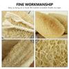 Healifty 2pcs Natural Loofah Bath Sponge Body Scrubber for Deep Cleansing Strap Design for Cleaning and Exfoliating Bath Sponge Beige Color view 2