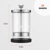 TASALON Barber Jar Pack of 1 - 25 oz Stainless Cap and Glass Jar with Removable Basket, Salon or Nail Spa view 2